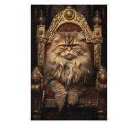 1000pcs(75x50cm) Rompecabezas para Adolescentes Royal Persian Cat Throne-9 Rompecabezas para Adultos Juego Familiar Análisis Y Lógica Juego Desafiante Regalos