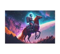 1000pcs(75x50cm) Rompecabezas para Adolescentes Space Astronaut Riding Rompecabezas para Adultos, Juguete, Decoración De Pared, Una Obra De Arte para Cumpleaños, Navidad 1000pcs(75x50cm)