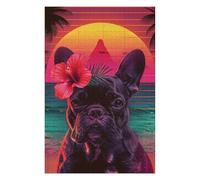 1000pcs(75x50cm) Rompecabezas para Adolescentes Vibrant Tropical Bulldog Sunset Juego De Rompecabezas para Adultos, Análisis Y Lógica, Regalo De Cumpleaños, Regalos, 1000pcs(75x50cm)