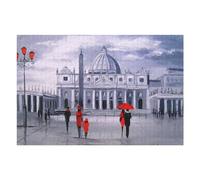1000pcs(75x50cm) Rompecabezas para Adolescentes Walk Around Rome Rompecabezas para Adultos Juego Práctico Regalos para Aliviar El Estrés para Amigos Y Familiares 1000pcs(75x50cm)