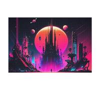 1000pcs(75x50cm) Rompecabezas para Adultos Abstract Fantasy City Rompecabezas para Adultos Juguete Decoración De Pared Análisis Y Lógica 1000pcs(75x50cm)