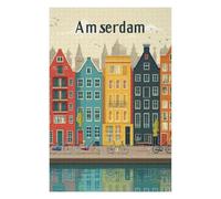 1000pcs(75x50cm) Rompecabezas para Adultos Amsterdam City Guide Rompecabezas para Adultos Juego Práctico Que Mejora La Memoria Regalos De Cumpleaños Y Únicos 1000pcs(75x50cm)