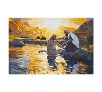 1000pcs(75x50cm) Rompecabezas para Adultos Baptism of Jesus Juego De Rompecabezas para Adultos: Regalos para Mujeres Interacción Entre Padres E Hijos 1000pcs(75x50cm)
