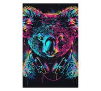 1000pcs(75x50cm) Rompecabezas para Adultos Colorful Koala Headphones Art Print-1 Rompecabezas para Adultos Juguetes Antiestrés Análisis Y Lógica Difícil Y Desafiante 1000pcs(75x50cm)