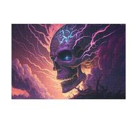 1000pcs(75x50cm) Rompecabezas para Adultos Electric Skull Artwork -1 Juego De Rompecabezas para Adultos: Regalos para Mujeres Interacción Entre Padres E Hijos 1000pcs(75x50cm)