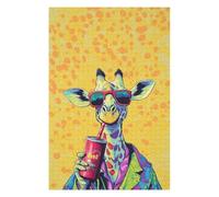 1000pcs(75x50cm) Rompecabezas para Adultos Giraffe Drinking Soda Pop Rompecabezas para Adultos Juguetes Antiestrés Análisis Y Lógica Difícil Y Desafiante 1000pcs(75x50cm)