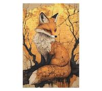 1000pcs(75x50cm) Rompecabezas para Adultos Kintsugi Golden Fox Illustration Rompecabezas para Adultos Juegos Relajantes Decoración Perfecta Cumpleaños Y Navidad 1000pcs(75x50cm)