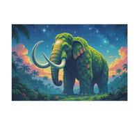 1000pcs(75x50cm) Rompecabezas para Adultos Leafy Mammoth in A Tropical Landscape Rompecabezas para Adultos Juegos Relajantes Difícil Difícil Cumpleaños Y Navidad 1000pcs(75x50cm)