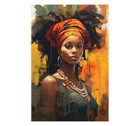 1000pcs(75x50cm) Rompecabezas para Adultos Painted African Woman Rompecabezas para Adultos Juguete Decoración De Pared Análisis Y Lógica 1000pcs(75x50cm)