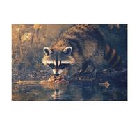 1000pcs(75x50cm) Rompecabezas para Adultos Raccoon by The Waters Edge Rompecabezas para Adultos Juegos Relajantes Decoración Perfecta Cumpleaños Y Navidad 1000pcs(75x50cm)