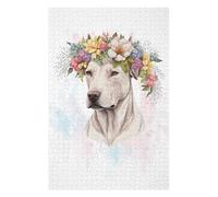 1000pcs(75x50cm) Rompecabezas para Adultos, Regalos Floral Dogo Argentino Dog Rompecabezas para Adultos, Juegos Familiares, Regalo De Cumpleaños, Regalos, 1000pcs(75x50cm)