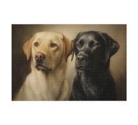 1000pcs(75x50cm) Rompecabezas para Adultos, Regalos Labrador Retrievers Black and Yellow Portrait Rompecabezas para Adultos, Juegos Familiares, Regalo De Cumpleaños, Regalos, 1000pcs(75x50cm)