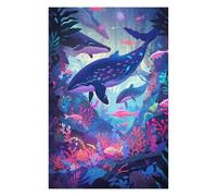 1000pcs(75x50cm) Rompecabezas para Adultos Whale Family in Coral Reef Rompecabezas para Adultos Juego Práctico Que Mejora La Memoria Regalos De Cumpleaños Y Únicos 1000pcs(75x50cm)