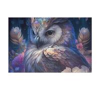 1000pcs(75x50cm) Rompecabezas para Adultos Y Adolescentes Fantasy Owl with Flowers Rompecabezas para Adultos: Un Juego Práctico. Una Obra De Arte 1000pcs(75x50cm)
