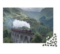 1000pcs (75x50cm) Tren de Vapor escocés cruzando un Puente de Las Tierras Altas Rompecabezas De Bricolaje para Adultos Y Multitud De 14 Años En Adelante