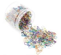 1000Pcs Alfileres de Seguridad Multicolores Alfileres de Seguridad de bulbos Alfileres de Forma de Pera Alfileres de Calabaza Marcadores de Puntadas de Punto Costura con Caja de Almacenamiento