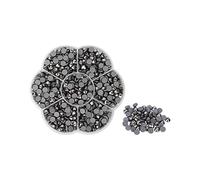 1000Pcs Glass Rhinestones for Nail Art & Crafts | Shiny Transparent Multi Faceted Cutting | DIY Decoration for Shoes/Clothing/Jewelry | Reflective Illumination Refraction (JM201 mineral ash)