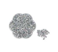 1000Pcs Glass Rhinestones for Nail Art & Crafts | Shiny Transparent Multi Faceted Cutting | DIY Decoration for Shoes/Clothing/Jewelry | Reflective Illumination Refraction (JM201 white AB)