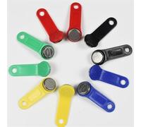 1000pcs/Lot 1990A-F5 TM Card TM Sauna Lock Card Touch Memory Button with Handle For Guard Tour Not Rewritable(Blue)