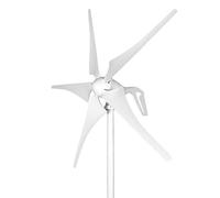 HEALBYBLE 1000W 48V voltios energía Hoja de Fibra de Nailon turbinas eólicas domésticas horizontales generador de Viento energía eólica mil con Controlador MPPT,Gran Durabilidad(Turbine Only,48V)