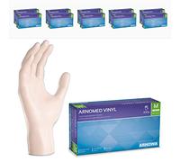 1000x ARNOMED® Guantes vinilo talla M, Guantes desechables quirúrgicos y de laboratorio, Luvas vinilo descartáveis sin polvo y látex, Manoplas vinilo en S, M, L, XL
