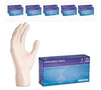 1000x ARNOMED® Guantes vinilo talla XL, Guantes desechables quirúrgicos y de laboratorio, Luvas vinilo descartáveis sin polvo y látex, Manoplas vinilo en S, M, L, XL