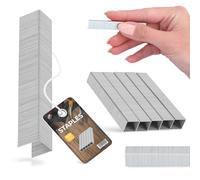 1000x Grapas para Tacker 12 mm 53A Tapicería Grapadora Manual para Madera Muebles Películas Fuertes Universales Acero Inoxidable Placas de Yeso Recambio de Pistola Grapadora