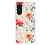1001 Carcasa compatible con Samsung Galaxy A17 - Funda fina de silicona transparente - Design Flower Wall