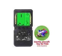 (10033 Nero) Nuova console per giochi a blocchi con grande schermo, 23 giochi in mattoncini integrati,