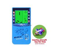 (10043 Blu) Nuova console per giochi a blocchi con grande schermo, 23 giochi in mattoncini integrati,