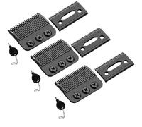 1005-100 - Hoja profesional de 3 agujeros, compatible con Wahl Designer, Senior, diseñador inalámbrico, piloto, Sterling 4 y cortaúñas, longitud de corte de 1 mm a 3 mm (negro) (3 paquetes)