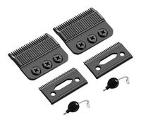 1005-100 - Hoja profesional de 3 agujeros, compatible con Wahl Designer, Senior, diseñador inalámbrico, piloto, Sterling 4 y cortaúñas, longitud de corte de 1 mm a 3 mm (negro) (2 paquetes)