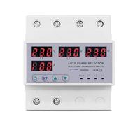 100A 63A trifásico 3P + N selector de fase carril ajustable sobretensión y subtensión protección corriente protector relé monitoreo(100A phase selector)