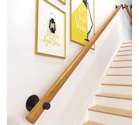 100cm 180cm 250cm Barandilla De Escalera De Madera, Pasamanos De Escalera De Pared Antideslizante, Barandilla De Seguridad Para Interiores Escalones(50cm/1.6ft)