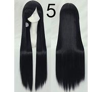 100CM 39'' Long Straight Wigs Women Wigs in common use Synthetic High Temperature Fake Hair Cosplay Party common Wigs +wigs cap One Size long Straight wig 5