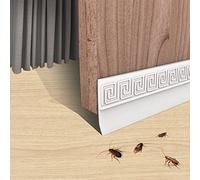 100cm Blanco Burlete Puerta Entrada Exterior De Silicona Autoadhesiva, Cinta De Silicona Acústica Burletes Para Puertas, Se Puede Cortar a Voluntad Para Las Juntas De Las Puertas Cepillo (100 * 4cm)