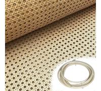100cm de Ancho Rejilla Mimbre Natural con Tiras Ratán, Rollo de Ratán Vienés por Metros, Correas de Caña de Tela Malla, Tejido de Caña para Muebles Silla Gabinete Bricolaje(35x50cm)