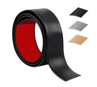 100cm Tira divisoria de puerta de piso Autoadhesivo,FlexibleTira de umbral PVC,Transición para Suelo Para Cocina/SalóN,Tiras de transición de piso Para Unir Huecos En El Suelo/Alicatados(5cm，Negro）