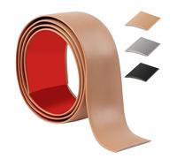 100cm Tira divisoria de puerta de piso Autoadhesivo,FlexibleTira de umbral PVC,Transición para Suelo Para Cocina/SalóN,Tiras de transición de piso Para Unir Huecos En El Suelo/Alicatados(5cm，MarróN）