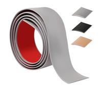 100cm Tira divisoria de puerta de piso Autoadhesivo,FlexibleTira de umbral PVC,Transición para Suelo Para Cocina/SalóN,Tiras de transición de piso Para Unir Huecos En El Suelo/Alicatados(5cm，Gris）