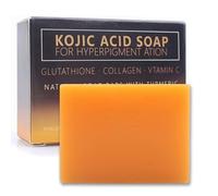 100g Jabón de Cúrcuma, de Cúrcuma para la Cara,Kojic Acid Soap, de Cúrcuma para Cara,Turmeric Soap,Curcuma Facial,de Baño,con Vitaminas C,para Limpieza y Cuidado