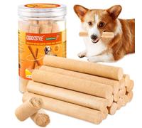 100g Palitos de salmón de 100 g para Perros,salmón y Zanahorias Reales,fácilmente digerible,golosina para Perros Alta en proteínas,refresca el Aliento Saludable,para Todas Las Razas