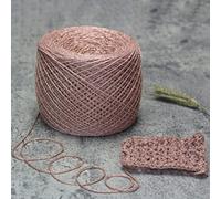 100g/rollo de hilo dorado y plateado, alambre brillante, hilo metalizado de ganchillo, hilo de tejer a mano DIY, accesorios for manualidades decorativas(14DarkPink)