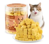 100g Snacks Liofilizados para Gatos y Perros, 100% Pollo Liofilizado y Calabaza, Snack Saludable con Alto Contenido Proteico, sin Aditivos ni Conservantes