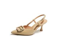 100junzidao Mujer Pequeño Tacón Zapatos Corte Temperamento Puntera Boca Cerrada Elegante Sexy Noche Banquete Zapatos Clásico Smart Fiesta Boda Sandalia Nupcial Marrón 38