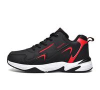 100junzidao Zapatos de Senderismo para Hombre. Zapatos de Escalada y Senderismo de caña Baja, Modernos, con diseño cómodo, Antideslizante y Amortiguador. Rojo 36