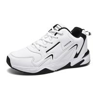 100junzidao Zapatos de Senderismo para Hombre. Zapatos de Escalada y Senderismo de caña Baja, Modernos, con diseño cómodo, Antideslizante y Amortiguador. Blanco 39