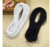 100m Cordón Elástico, Hilo Elástico Cuerda para Pulseras, Redondo Cordon Elástica de Abalorios para DIY Artesanías Fabricación de Joyas, 0.8mm (Blanco)