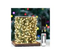 100m long string of lights with 1000 warm white LEDs, green copper wires, waterproof, ideal for Christmas trees, patios, gardens, yards and plants