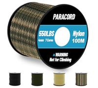 100m Paracord 4mm 550 lbs Cuerda Paracord de Nylon Tipo II Cuerda de Paracaídas 7 Hebra Cuerda para Exteriores Cuerda de Supervivencia Cuerda para Todo Uso